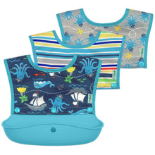 Load image into Gallery viewer, Snap &amp; Go Silicone Food-catcher Bib 6-18 mo