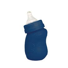 Load image into Gallery viewer, Baby Bottle made from Glass w Silicone Cover-5oz-Navy-0mo+